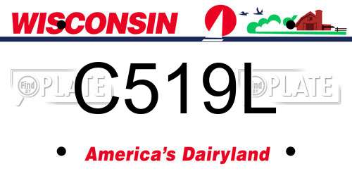 C519L Wisconsin License Plate