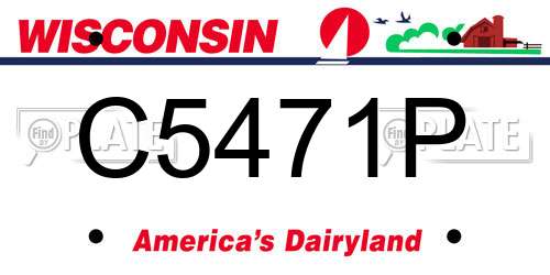 C5471P Wisconsin License Plate