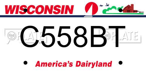 C558BT Wisconsin License Plate