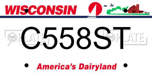 C558ST Wisconsin License Plate