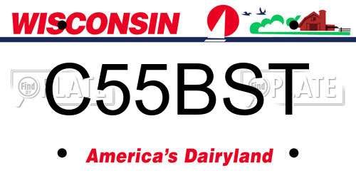 C55BST Wisconsin License Plate