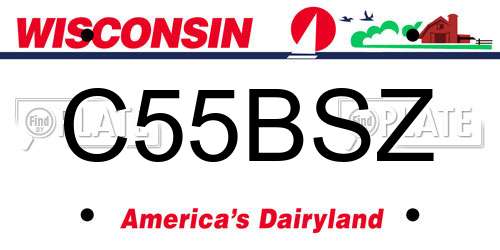 C55BSZ Wisconsin License Plate