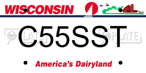 C55SST Wisconsin License Plate