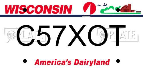 C57XOT Wisconsin License Plate
