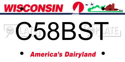 C58BST Wisconsin License Plate