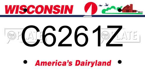 C6261Z Wisconsin License Plate