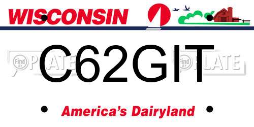C62GIT Wisconsin License Plate