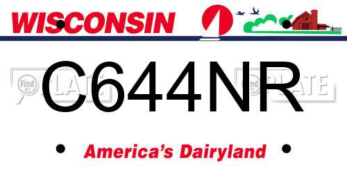 C644NR Wisconsin License Plate
