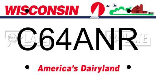 C64ANR Wisconsin License Plate