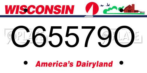 C65579O Wisconsin License Plate