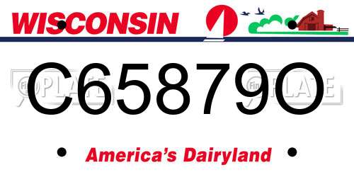 C65879O Wisconsin License Plate
