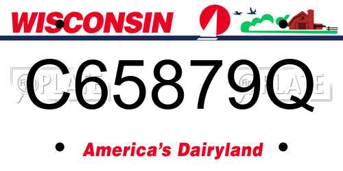 C65879Q Wisconsin License Plate