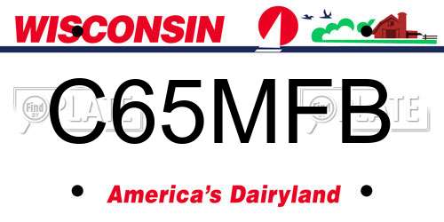 C65MFB Wisconsin License Plate