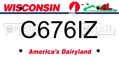 C676IZ Wisconsin License Plate