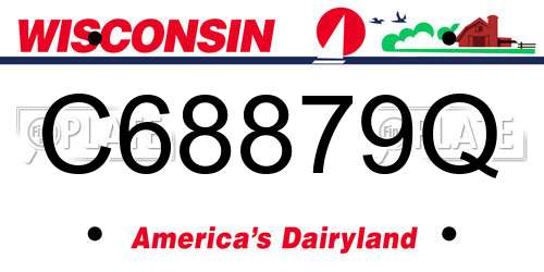 C68879Q Wisconsin License Plate