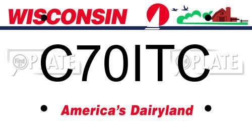 C70ITC Wisconsin License Plate