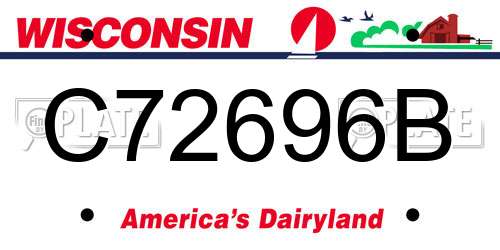 C72696B Wisconsin License Plate