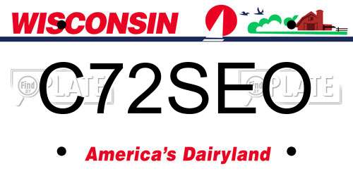 C72SEO Wisconsin License Plate