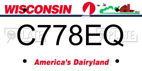 C778EQ Wisconsin License Plate