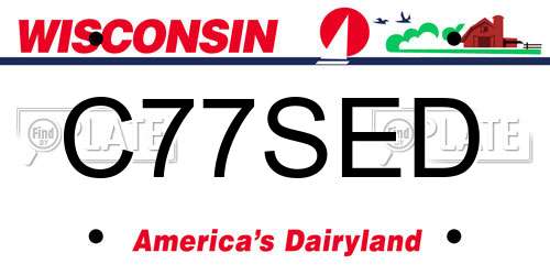 C77SED Wisconsin License Plate
