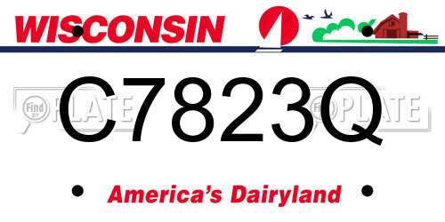 C7823Q Wisconsin License Plate