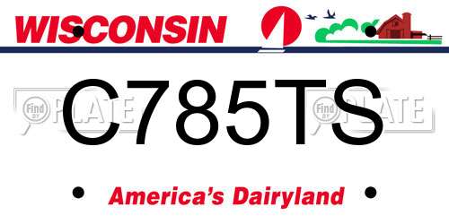 C785TS Wisconsin License Plate