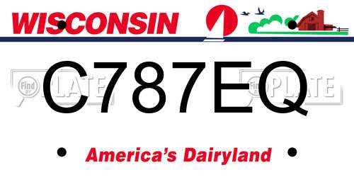 C787EQ Wisconsin License Plate