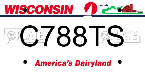 C788TS Wisconsin License Plate