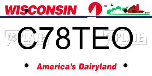 C78TEO Wisconsin License Plate