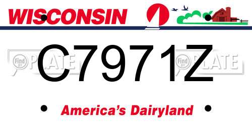 C7971Z Wisconsin License Plate