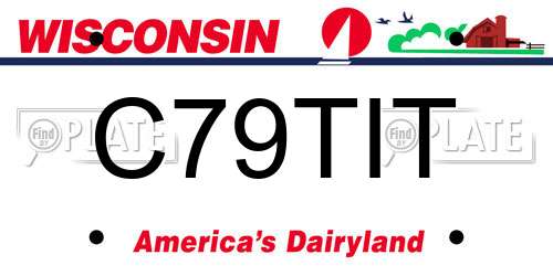 C79TIT Wisconsin License Plate