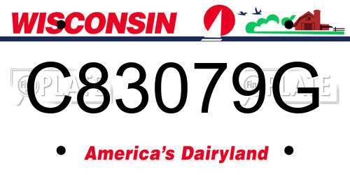 C83079G Wisconsin License Plate