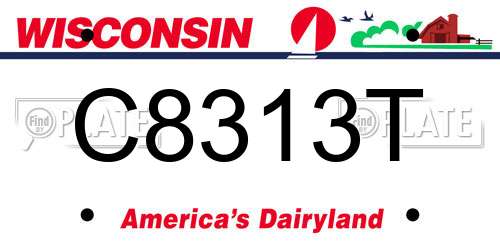 C8313T Wisconsin License Plate