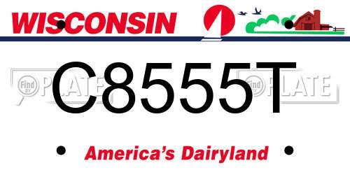 C8555T Wisconsin License Plate
