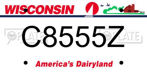 C8555Z Wisconsin License Plate