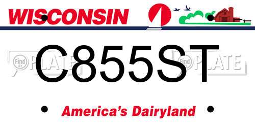 C855ST Wisconsin License Plate