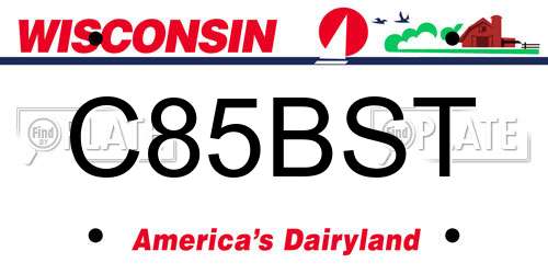 C85BST Wisconsin License Plate