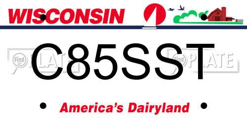 C85SST Wisconsin License Plate