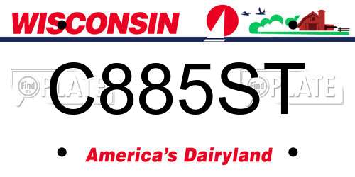 C885ST Wisconsin License Plate