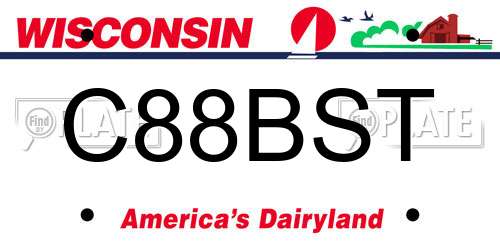 C88BST Wisconsin License Plate