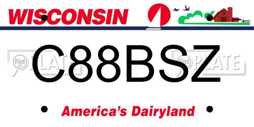 C88BSZ Wisconsin License Plate