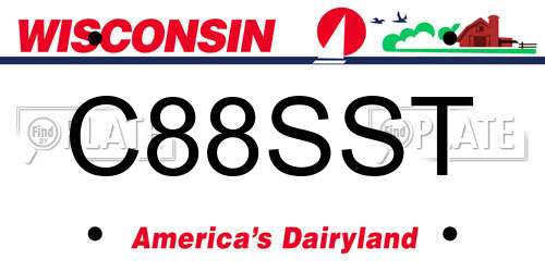 C88SST Wisconsin License Plate