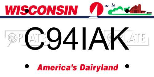 C94IAK Wisconsin License Plate