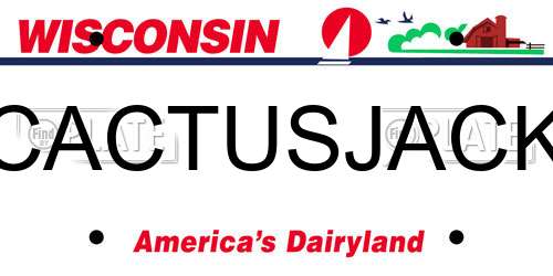 CACTUSJACK Wisconsin License Plate