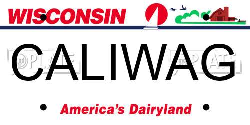 CALIWAG Wisconsin License Plate
