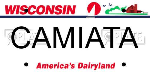 CAMIATA Wisconsin License Plate