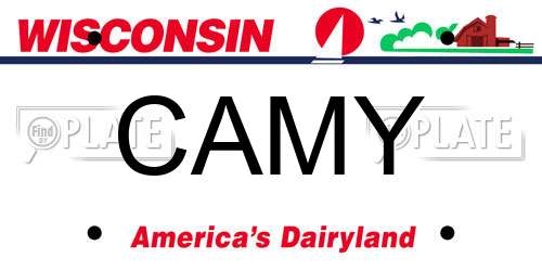 CAMY Wisconsin License Plate