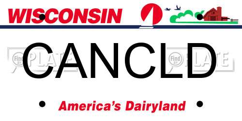CANCLD Wisconsin License Plate