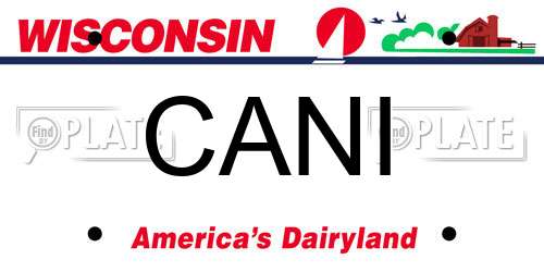 CANI Wisconsin License Plate