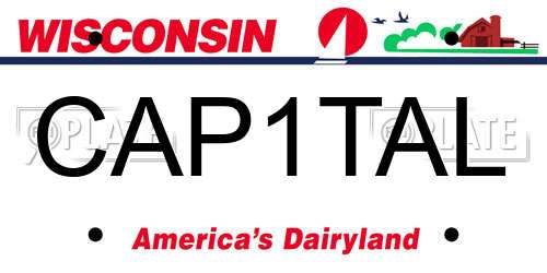 CAP1TAL Wisconsin License Plate